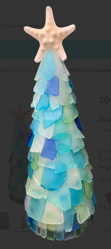 Lighted Sea Glass Christmas Tree
