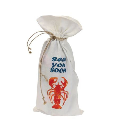 "Sea You Soon" Cotton Wine Bag