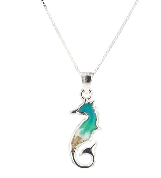 Sterling Silver Seahorse Necklace