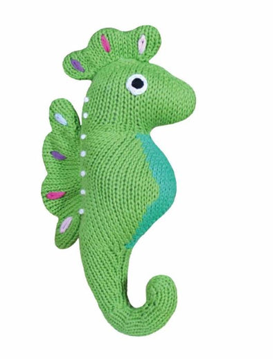 Susie the Seahorse Hand Knit Rattle