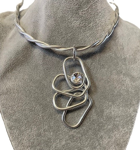 Jeff Lieb Swarovski Silver Necklace