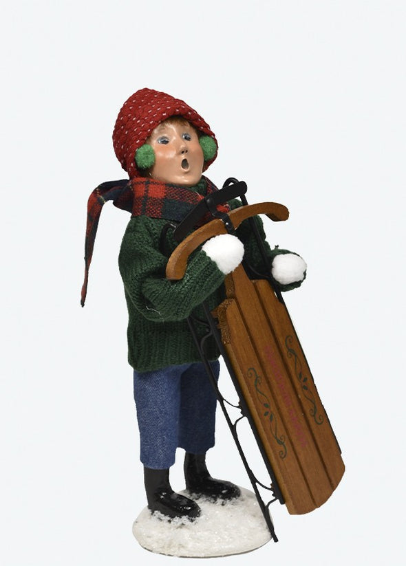Sledding Boy from Byers' Choice