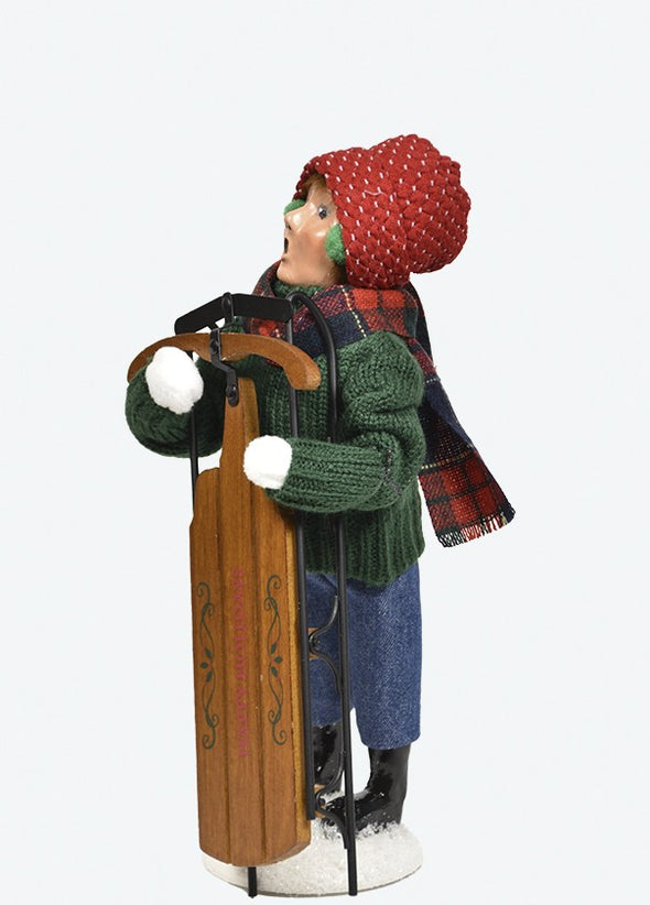 Sledding Boy from Byers' Choice
