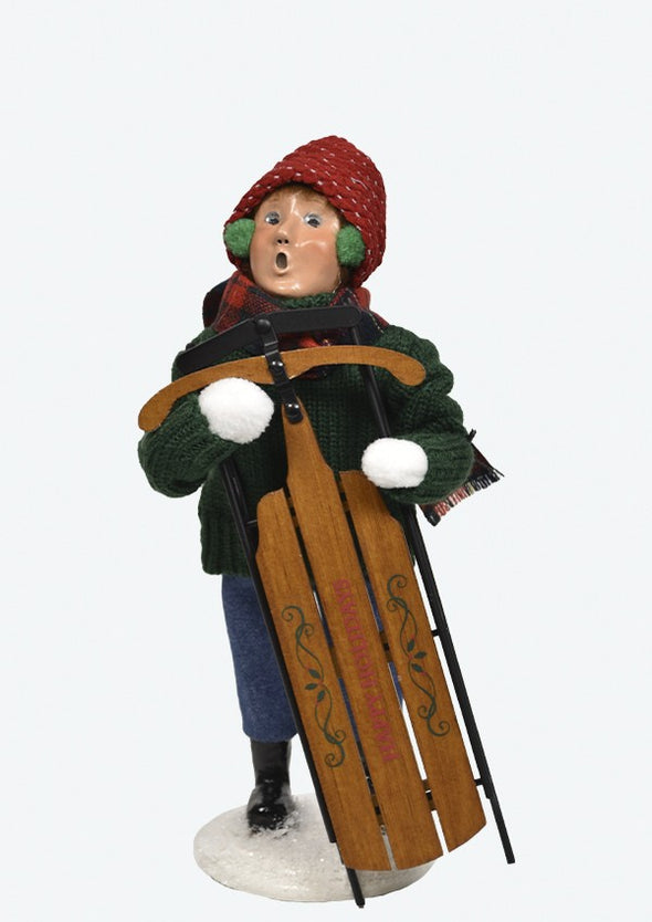 Sledding Boy from Byers' Choice