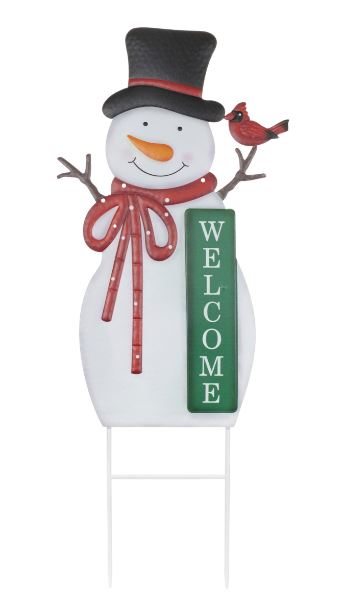 Snowman "Welcome" Stake