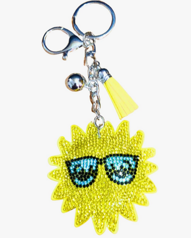 Crystal Sun Bling Keychain