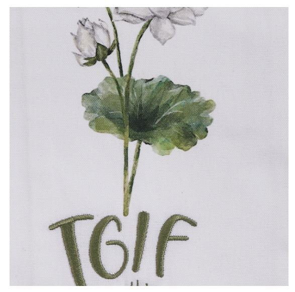 "TGIF  This Grandma is Fabulous" Embroidered Kitchen Towel