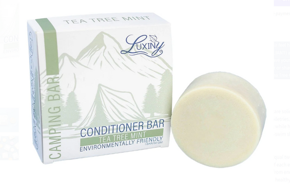 Tea Tree Mint Shampoo and Conditioner Bars for Home/Travel/Camping