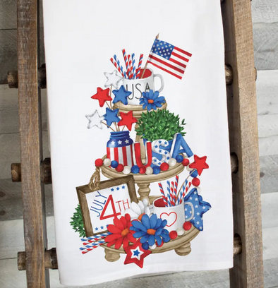 July 4th Independence Day Tier Tray Kitchen Towel