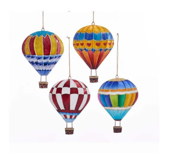 Tin Hot Air Balloon Ornaments from Kurt Adler