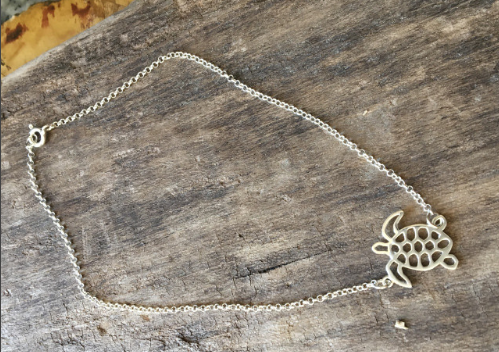 Sterling Silver Turtle Ankle Bracelet