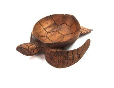 Hand Carved Mahogany Turtle Bowls