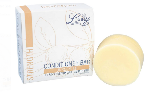 Unscented Shampoo & Conditioner Bars (For Sensitive Skin & Damaged Hair) for Home/Travel/Camping