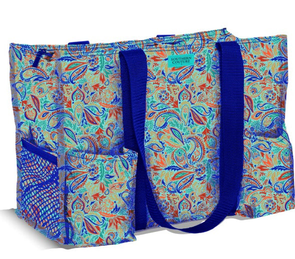 Western Paisley Six-Pocket Tote Bag