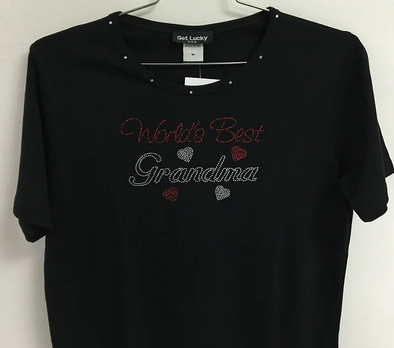 World's Best Grandma Embellished T-Shirt