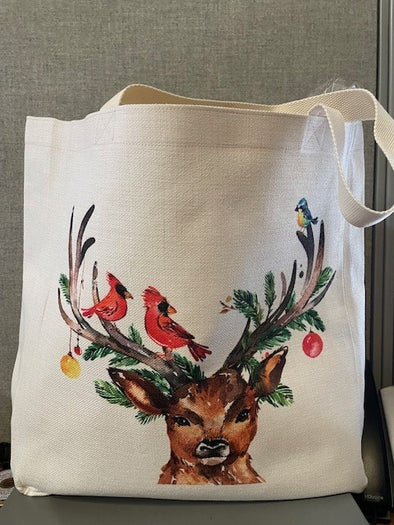 Holiday Reindeer Tote Bag