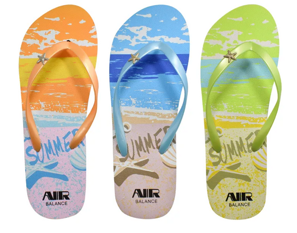 Air Balance Tropical Print Women's Flip Flops