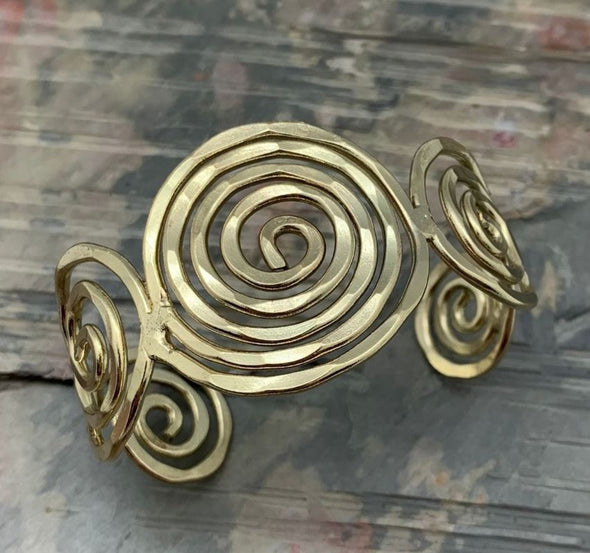 Brass Swirl Bracelet