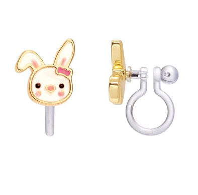 Bouncy Bunny Stud Earrings for Little Girls
