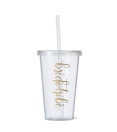 Bride Tribe Tumbler with Straw