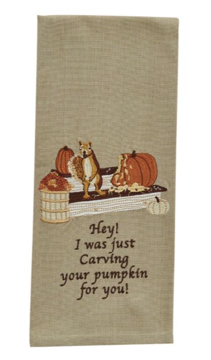 "I carved your Pumpkin" Dishtowel