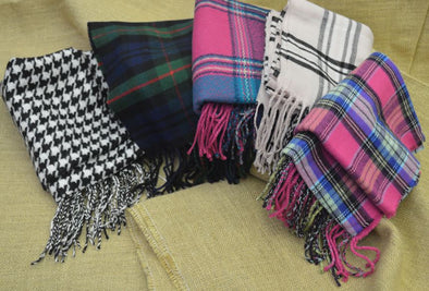 Cashmere Feel Patterned Scarf