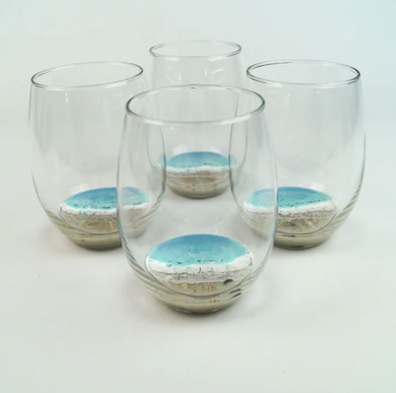 Coastal Cool 15 oz. Stemless Wine Glass