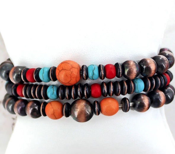 Copperas Cove Multi-color & Pearl Bracelet Set