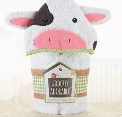 Udderly Adorable Cow Hooded Baby Towel