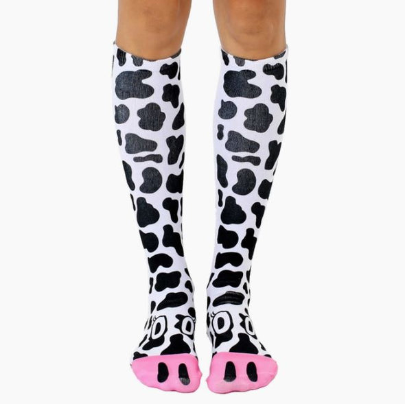 Cow Knee High Socks