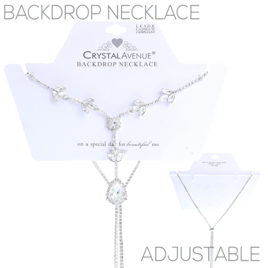 Crystal Backdrop Lariat Slide Necklace Lady Gryphon