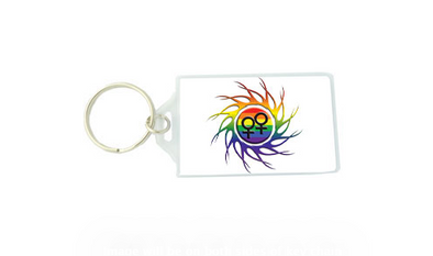 Eye of the Storm Rainbow Female Keychain