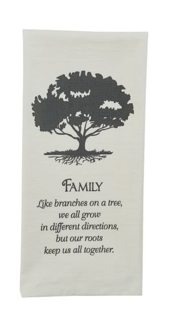 Family Tree Printed Dishtowel