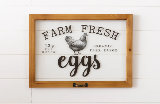 "Farm Fresh Eggs" Window