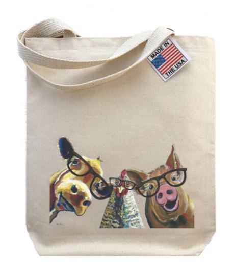 Farm Animal Trio Tote Bag
