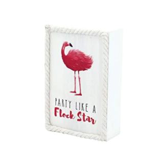 Flamingo "Flock Star" Box Sign