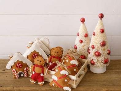 Gingerbread Ornaments in a Crate (Set of 12)