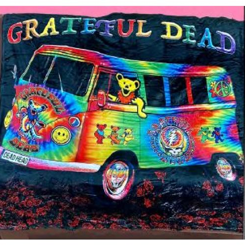 Grateful Dead Tie Dye Van Throw Blanket