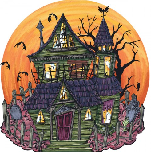 Haunted House Paper Placemats (Set of 12)