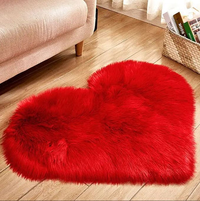 Soft Red Heart Rug