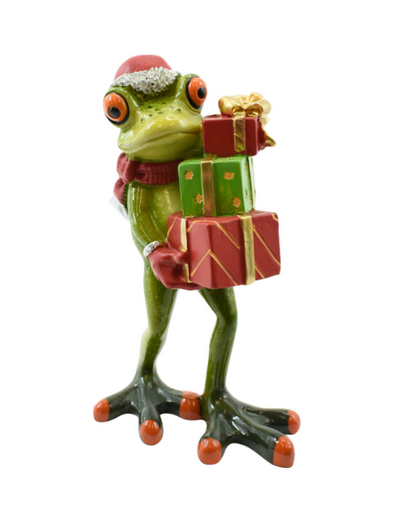 Holiday Frog Holding Presents