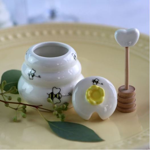 "Meant to Bee" Ceramic Honey Pot