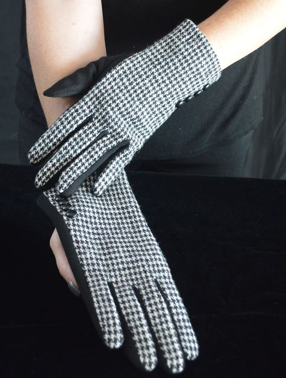 Houndstooth Dress Gloves