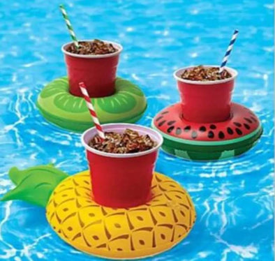 Inflatable Beverage Floats for Pool or Lake