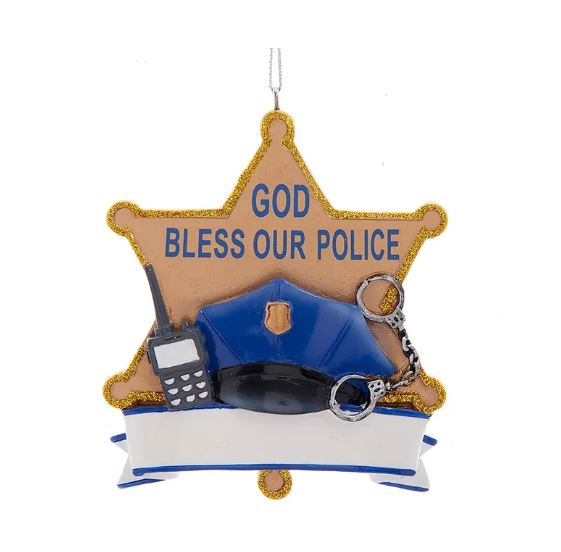 God Bless Our Police Ornament