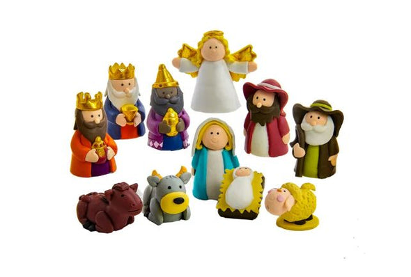 Children's Claydough Nativity Set from Kurt Adler (11 Piece Set)
