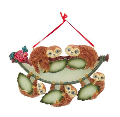 Sloth Family of 5 Ornament