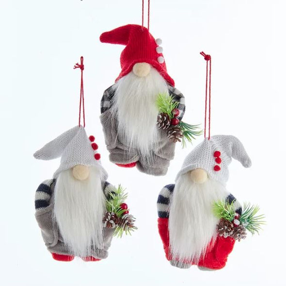 Gingham Holiday Gnome Ornament
