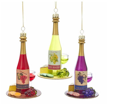 Glass Wine Bottle Ornaments