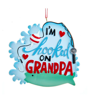 "Hooked on Grandpa" Ornament